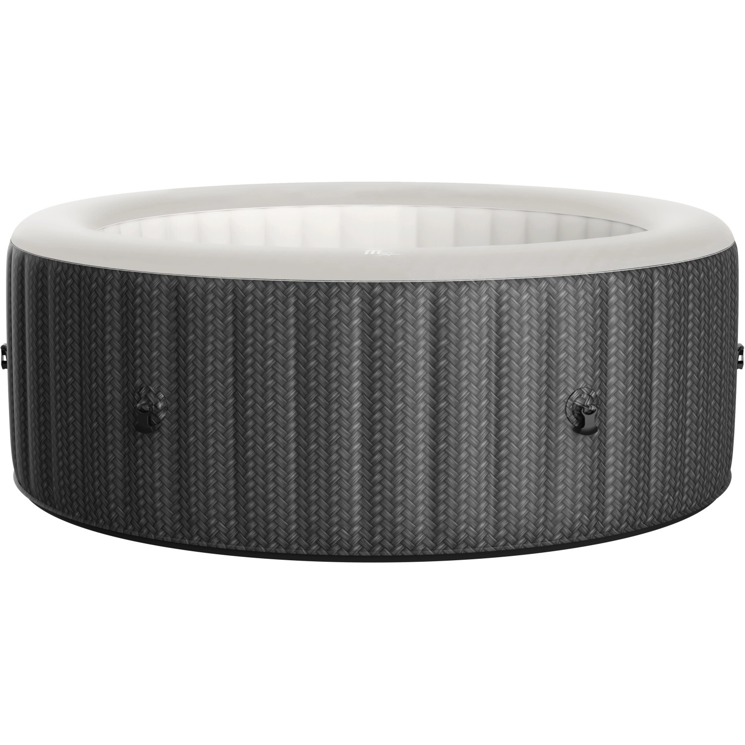 Mobiler, runder OBI Whirlpool im Rattan Design, Ø 204 cm, für bis zu 6 Personen.