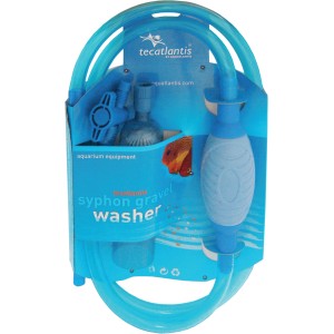 Aquatlantis Aquarium-Bodenreiniger Syphon Gravel Washer im Set, blau.
