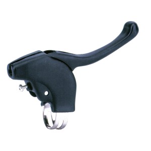 Schwarzer Cantilever-Bremshebel für Kinder- und Jugendfahrräder, rechtsseitig montierbar.