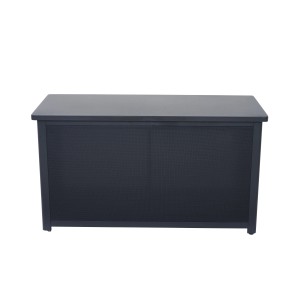 Dunkelgraue Siena Garden Kissenbox Sabano, 135,5 cm breit, zur Aufbewahrung von Gartenkissen.