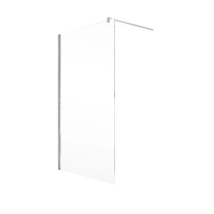 Schulte Walk In Duschkabine Garant 2.0, 120x200 cm, Chromoptik. Barrierefreie Duschwand aus Glas.