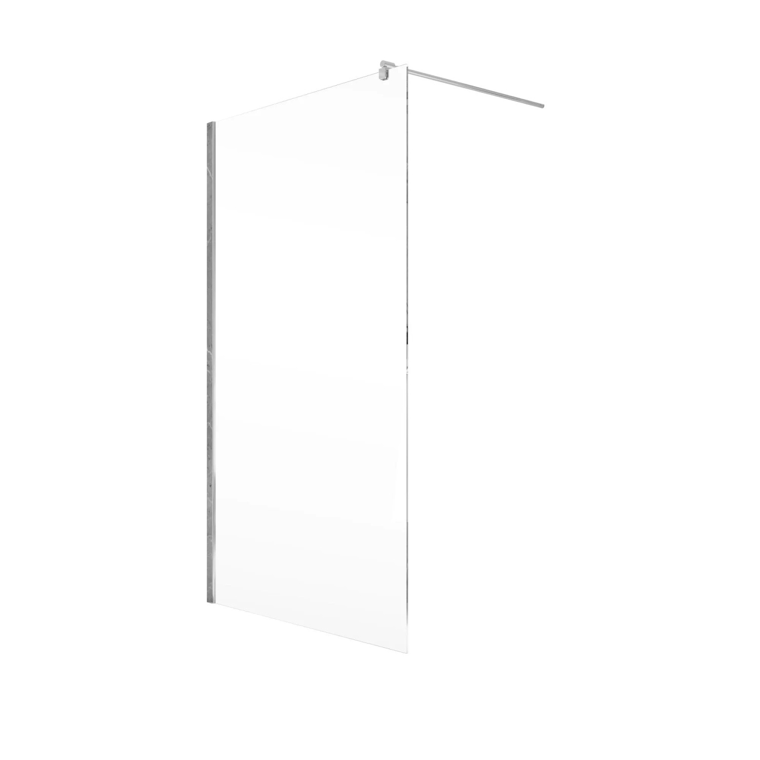 Schulte Walk In Duschkabine Garant 2.0, 120x200 cm, Chromoptik. Barrierefreie Duschwand aus Glas.