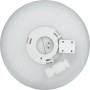 Weiße E2 Elektro Aufbau-LED-Panel Twice² Deckenleuchte mit Sensor, Ø 30cm, Detailansicht der Rückseite.
