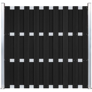 Elephant WPC Bohlenzaun Grace Line Anthrazit 180 cm x 180 cm x 3,3 cm