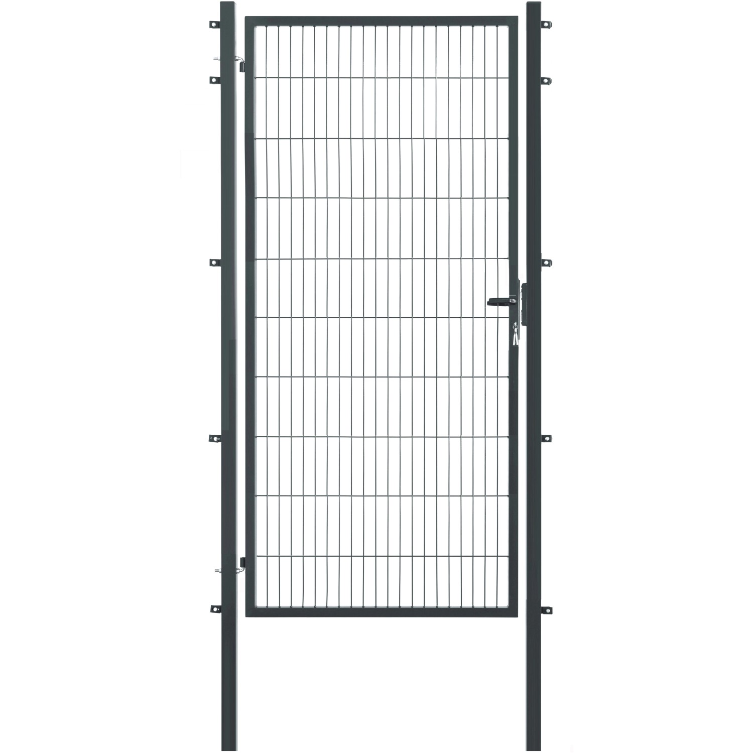 Floraworld Einzeltor für Doppelstabmattenzaun Anthrazit 200 cm x 120 cm