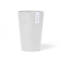Weiße Ecopots Vase Pisa, 21x30 cm, ideal für Blumen und Pflanzen im Innen- und Außenbereich.