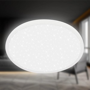 Brilo LED-Deckenleuchte Slim Sternenhimmel, neutralweiß, Ø 37,5 cm.