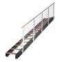 Treppe Kos 11 Stufen Eiche Natur 107 cm Design-Geländer Schwarz FSC®_2