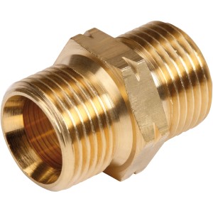 Rothenberger Doppelnippel Messing, 2x G3/8L Gewinde, Zubehör für Lötgeräte.