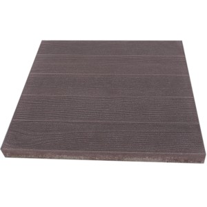 Terrassenplatte Nussbraun in Holzoptik, 50x50 cm, aus Beton für Terrasse & Gartenwege.