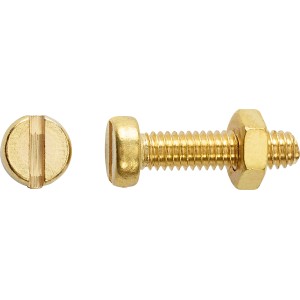 Gewindeschraube Messing M4 x 10 mm Schlitz Zylinderkopf 8 Stück