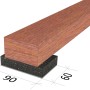 GS Terrassen Gummipad (24 Stk.) unter Holzbalken, 20x60x90mm, für Terrassendielen Unterkonstruktion.