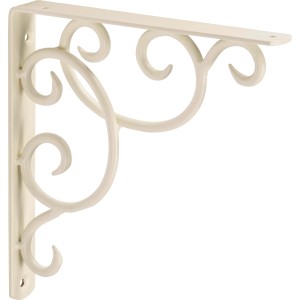 Verspielte OBI Konsole Curly in Weiß matt, 190x190 mm, für Regalböden.