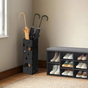 Songmics Regenschirmständer Patsy Metall Schwarz