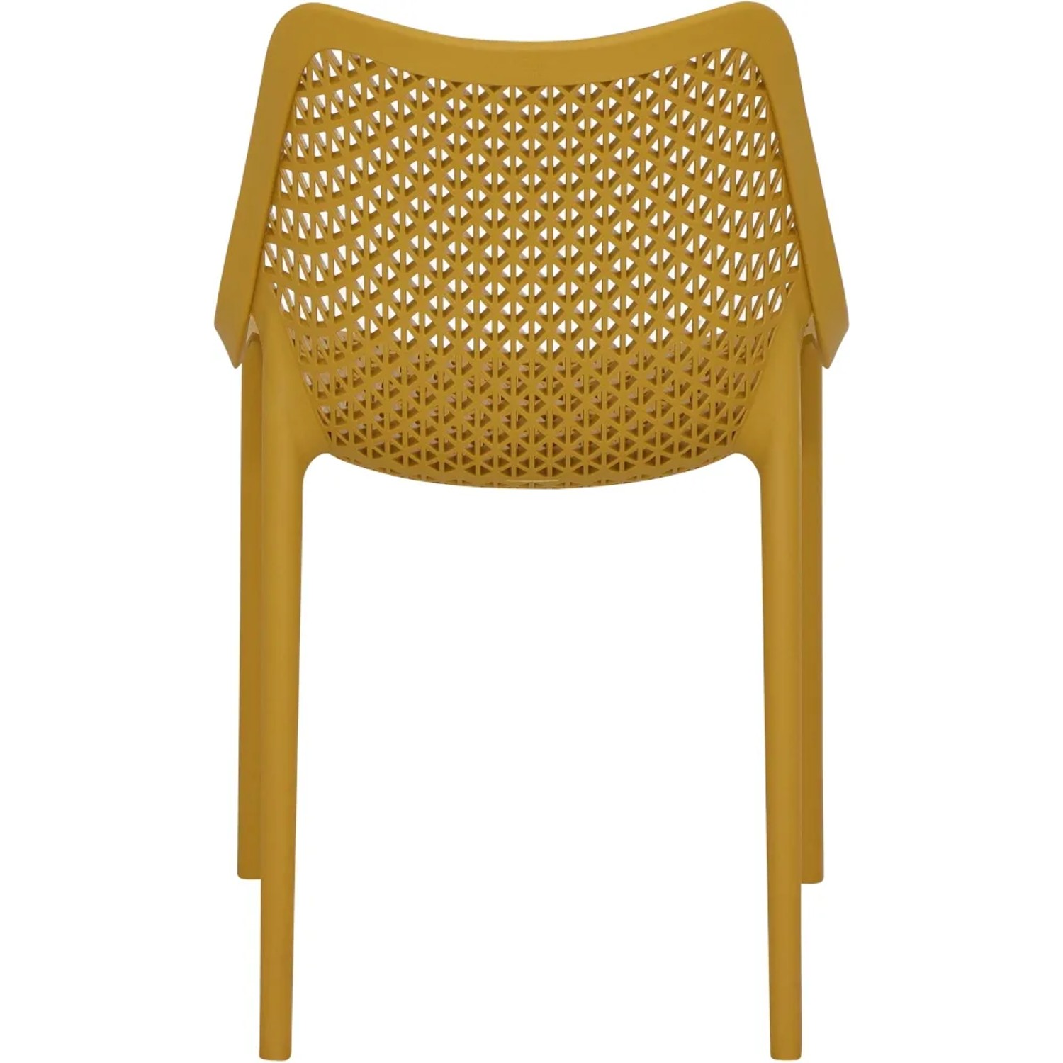 Siena Garden Stapelsessel District in Senfgelb, Gartenstuhl mit Rückenlehne im modernen Design.