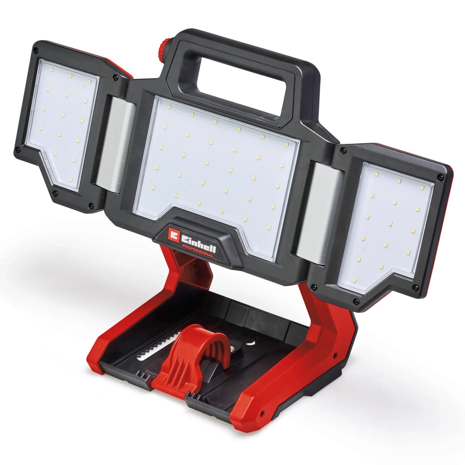 Einhell Akku-Lampe TP-CL 18/3000 Li-Solo: LED-Baustrahler mit Tragegriff und schwenkbaren Leuchtpaneelen.