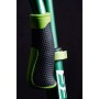 Grüner Six Degrees Aluminium Scooter Lenker mit schwarzen, ergonomischen TPR-Griffen und Anti-Vibrations-Klemme.