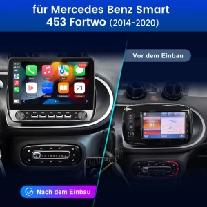 Junsun Autoradio Mit Drehknöpfen Für BENZ Smart 453 Fortwo 2014-2020