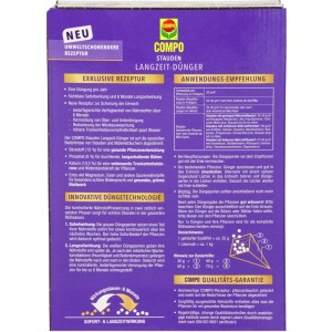 Compo Stauden Langzeit-Dünger 2kg Packung für langanhaltende Blütenpracht.