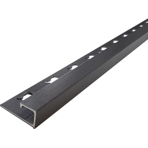 Arcansas Quadrat Profil, Alu, Anthrazit, 250cm Fliesenschiene.