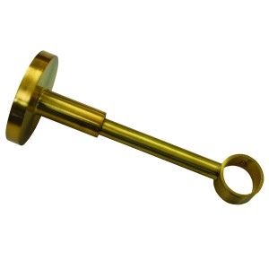 Gardinia Träger Chicago, geschlossen, Messing matt, 12 cm für Stilgarnituren.