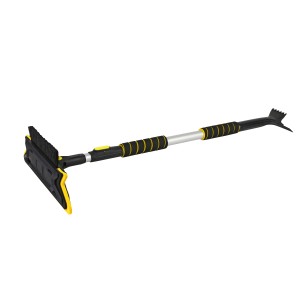 Apa Eiskratzer mit Schneeschieber, ausziehbar, mit Softgriff für komfortables Enteisen im Winter.