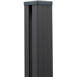 GroJaLumino Pfosten Anthrazit  9x9x190 cm inkl. Kappe zum Aufdübeln