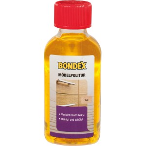 Flasche Bondex Möbel Politur Transparent Hell 150ml für Holzpflege.