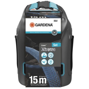 Gardena Liano Xtreme 15m Gartenschlauch-Set mit Tasche, flexibel, robust und leicht.