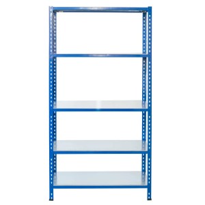 Blaues Ar Shelving Steckregal mit 5 Böden, verzinkt, 200x60x30cm, belastbar bis 180kg.