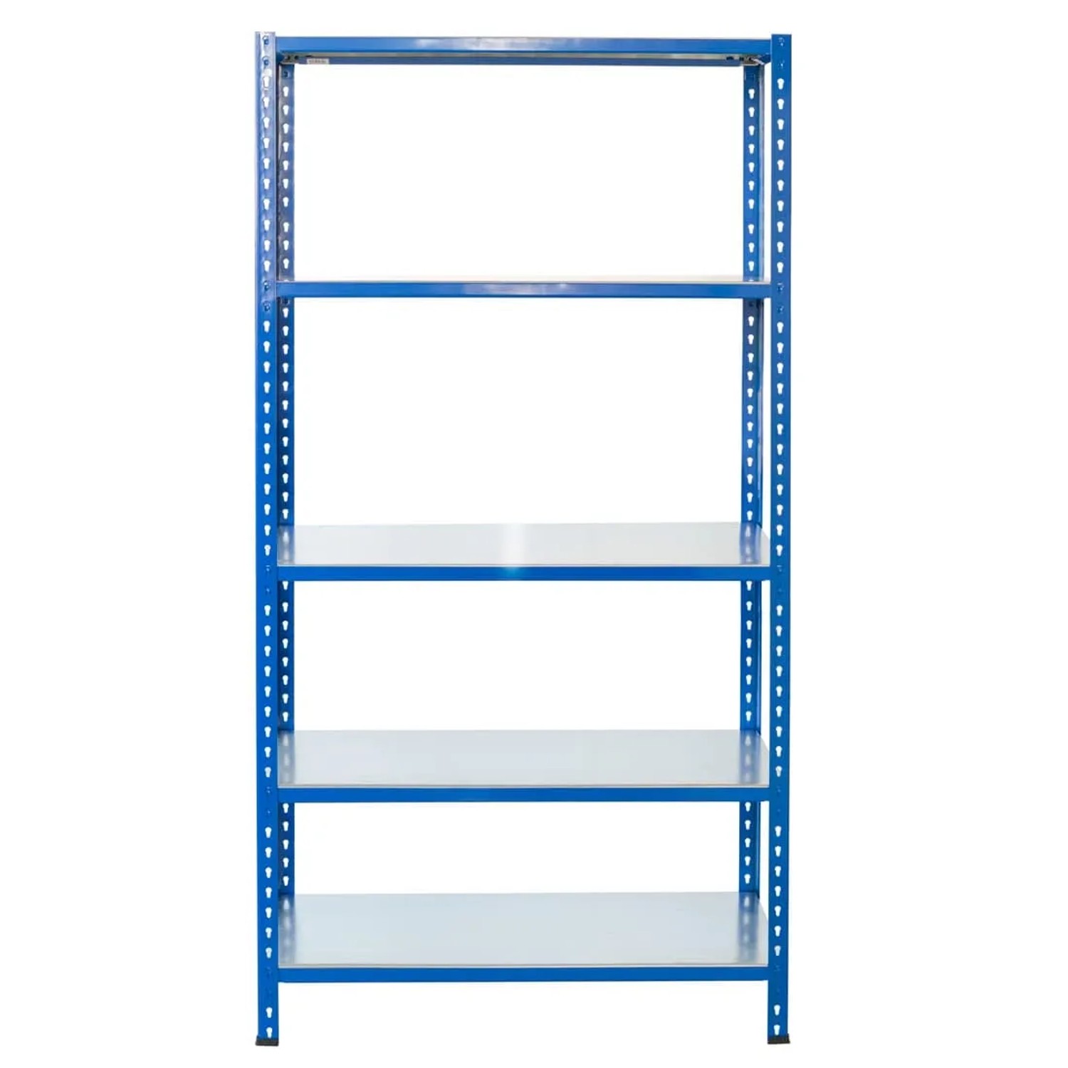 Blaues Ar Shelving Steckregal mit 5 Böden, verzinkt, 200x60x30cm, belastbar bis 180kg.