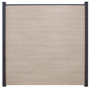 GroJa BasicLine Steckzaun, 180x180 cm, Sheffield Oak Dekor, für individuellen Sichtschutz im Garten.