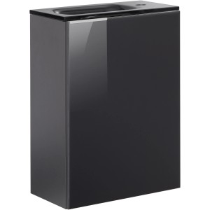 Fackelmann Waschbeckenunterschrank SBC, Anthrazit, 44 cm breit. Badmöbel mit Stauraum.