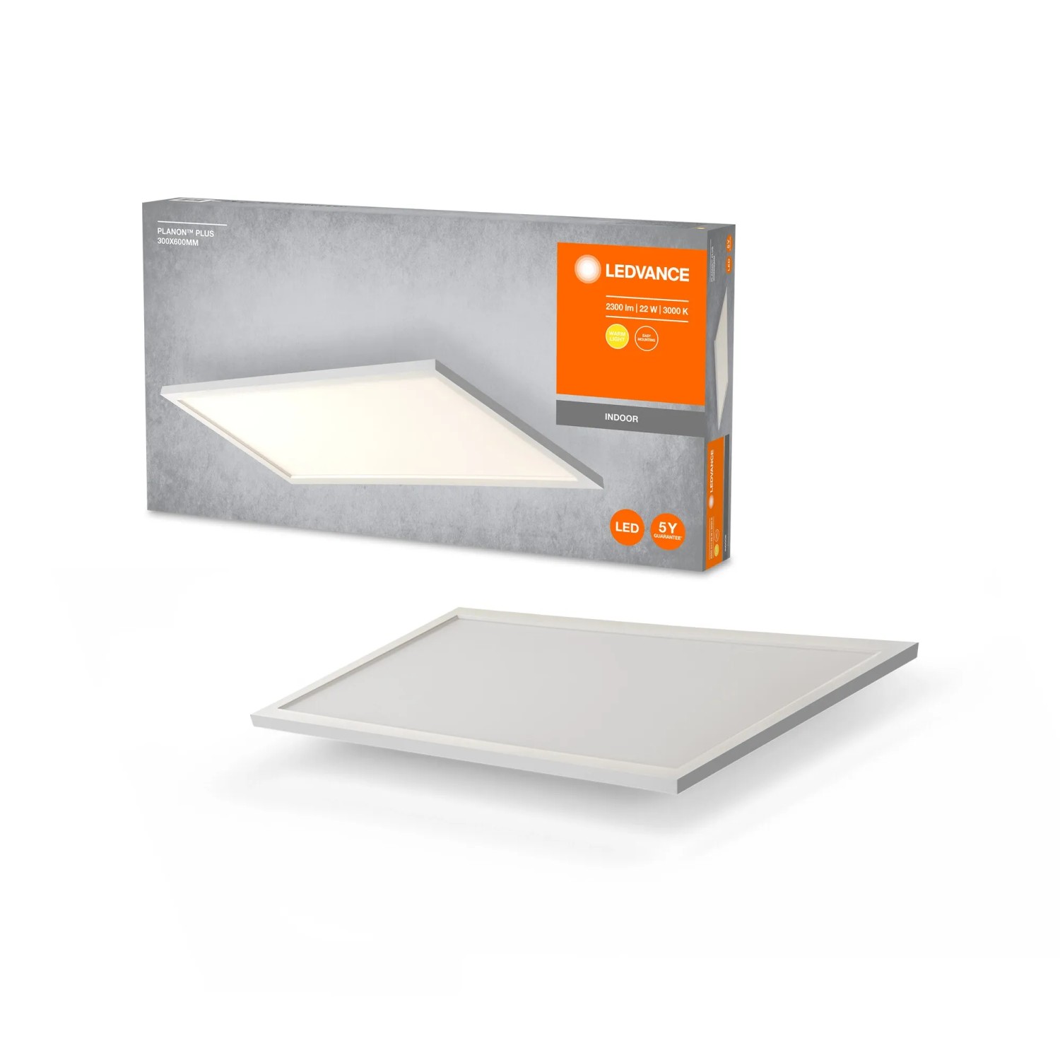 Ledvance LED-Panel Planon Plus, weiße Deckenleuchte, 59,5x30x5,6cm.