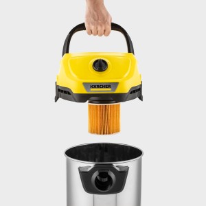 Kärcher WD 3 S V-17/4/20 Nass-/Trockensauger mit Filter und Edelstahlbehälter.