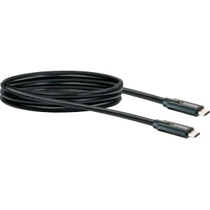 Schwaiger USB 3.2 Kabel, 2m, schwarz, mit USB-C Anschlüssen für Computer & Multimedia.