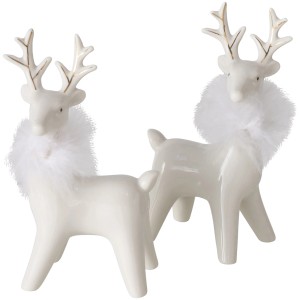 Boltze Figur Albin 2-fach sortiert Weiß