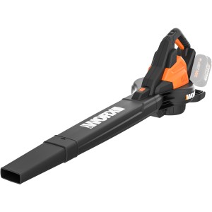 Worx Akku-Laubsauger/-bläser WG583E.9, 2x20V, ohne Akku. Laubbläser in Schwarz und Orange.