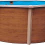 Runder Summer Fun Stahlwand-Pool RIMINI mit Holzdekor, Aufstellbecken Ø 350 x 120 cm.
