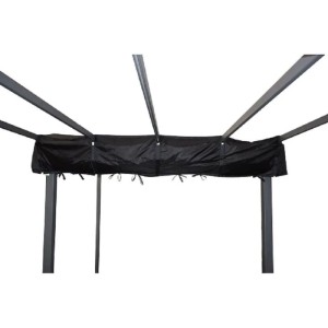 Jet-Line Abdeckplane Pavillon Kairo 3 m Schwarz Wasserdicht UV Stabilisiert