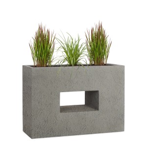 Pflanzwerk Hochbeet Pflanzkübel Vista Premium Frostbeständig Lava 75 cm Grau