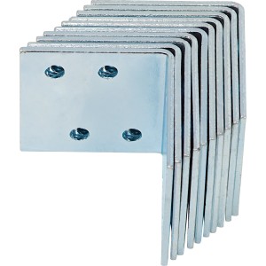 10 verzinkte Winkelverbinder 40x40x40 mm für Holzkonstruktionen.