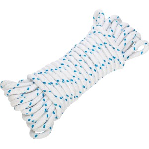 Schotleine Polyester Ø 10 mm Weiß-Blau