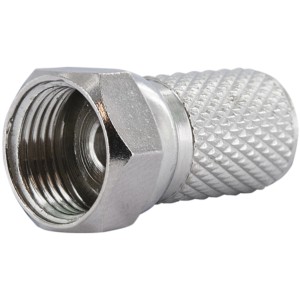 Schwaiger F-Aufdrehstecker, 7,3 mm, 4er-Set für SAT-Anlagen.