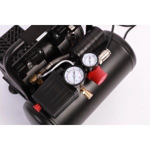 Yard Force Leisekompressor EX ARC06, ölfreier Kompressor mit Manometer und Druckregler.