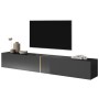 Selsey TV-Hängeboard Bisira 200 cm Schwarz mit Goldenem Einsatz_6