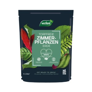 Westland Zimmerpflanzenerde Torffrei mit Seramis, 4 l Sack für gesunde Zimmerpflanzen.