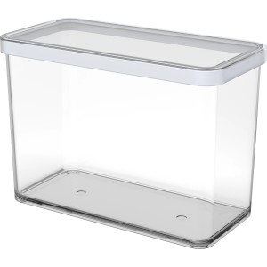 Transparente Rotho Dose Premium Loft 2,1 l mit weißem Deckel, Küchenhelfer zur Aufbewahrung.