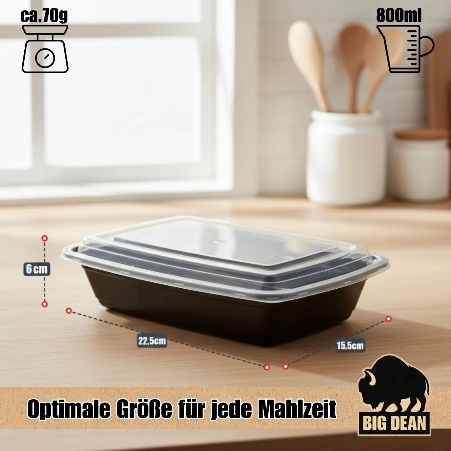 BigDean Wiederverwendbare Meal Prep Boxen Mit Deckel 10 Stück Robuste Mealprepboxen Stapelbare Meal Prep Dosen Und Essensbox Mikrowellen kaufen bei OBI