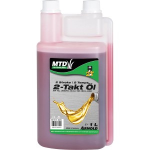 Arnold 2-Takt Mixöl AZ44 1 l für Rasenmäher, teilsynthetisch mit Fuel Fresh.